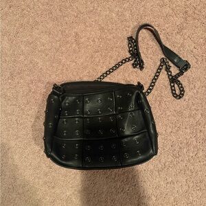 Nasty Gal Black Studded Crossbody Bag